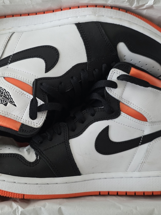 Jordan Other - Jordan Black White Orange High-Top Sneakers